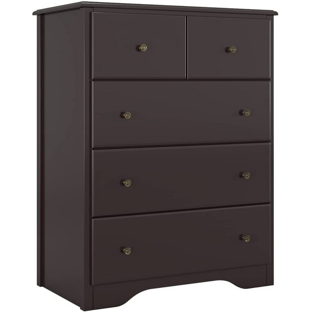 Homfa Retro Dressers for Bedroom, Modern Horizontal Dresser of 5