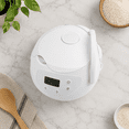 Unbranded Arctic White Mini Electric Rice Cooker with Ceramic Bowl, 3.5 ...