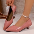 thumbnail image 5 of Samdudou Pumps for Women Closed Toe Pointed Toe Kitten Heel V-Cut Vamp Slip On Dress Shoes Classic Office Wedding Evening Party Footwear, 5 of 9
