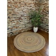 thumbnail image 3 of "Capel American Heritage Braided Area Rug 5' 0" Round - Olive Tan Round Rug for Living Room - Traditional Indoor Rug", 3 of 5