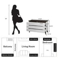thumbnail image 2 of Vastcury 6-Drawer Double Dresser for Bedroom, Mid Century Modern Dresser, Wood Storage Chest of Drawers for Living Room, White, 2 of 13