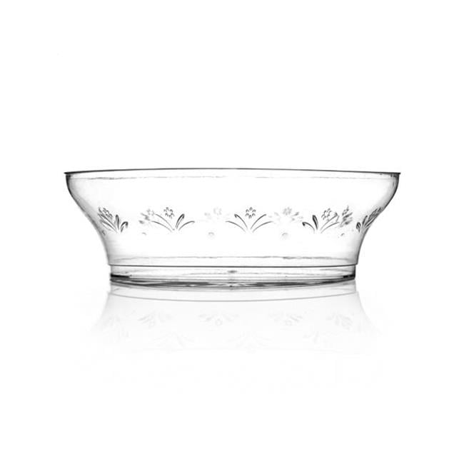 CPC DD61 6 oz Disposable Fancy Clear Hard Plastic Dessert Bowls, Case