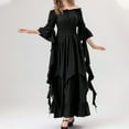 thumbnail image 2 of Diufon Plus Size Dresses for Women Irregular Hem Dress off Shoulder 3/4 Sleeve Waisted Maxi Dress, 2 of 7