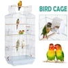 Alden Design 36" Metal Bird Cage with Play Top, White