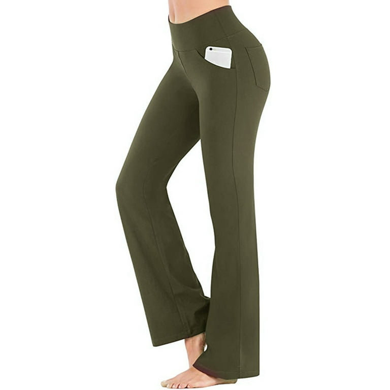 Womens Yoga Dress Pants with 3 Pockets High Waist Stretch Work