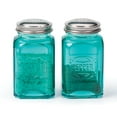 thumbnail image 3 of Retro Glass S&P Set - Turquoise, 3 of 3