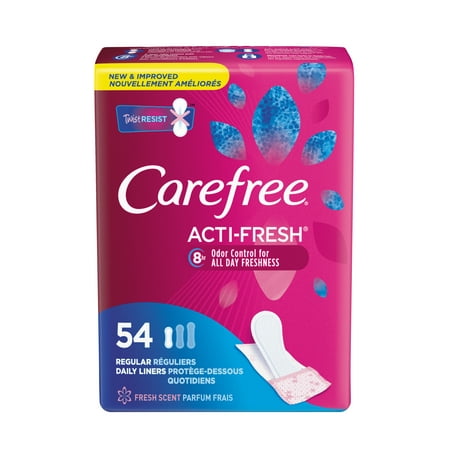 Carefree Acti-Fresh Regular Pantiliners To Go, Fresh Scent, 54