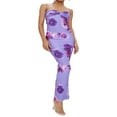 thumbnail image 1 of Women Floral Formal Dress Twist Ruched Strapless Bodycon Evening Gown, 1 of 9