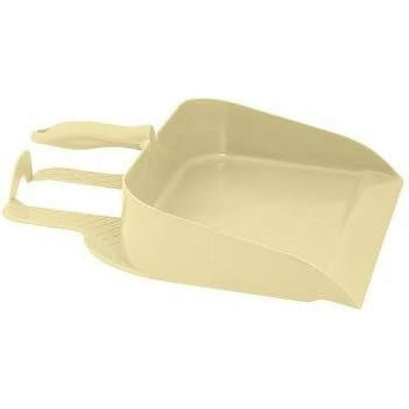 Superio Hands-Free, Step-On Dustpan with Foot Handle, Beige,- Heavy-Duty Plastic Dust Pan for Home, Kitchen, Commercial