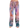 thumbnail image 2 of Christmas Pajama Pants for Women Christmas Tree Printed Drawstring Pj Bottoms Casual Comfy Soft Lounge Sleepwear Pants Winter Pjs Pants Blue,S, 2 of 5