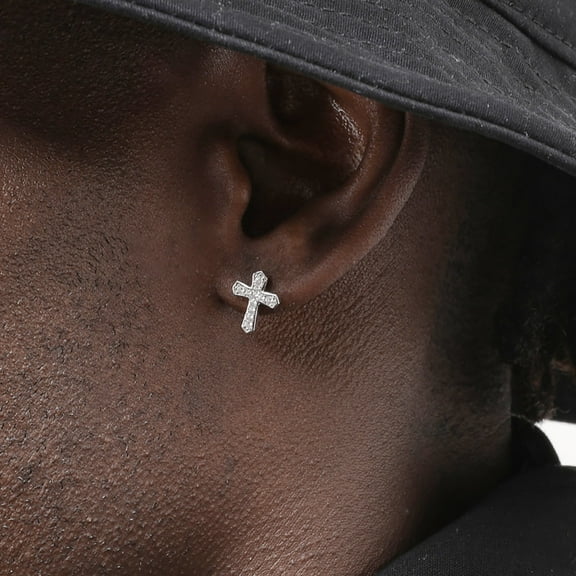 Cross earrings for women and men zirconia Small tiny cross stud earrings Hypoallergenic