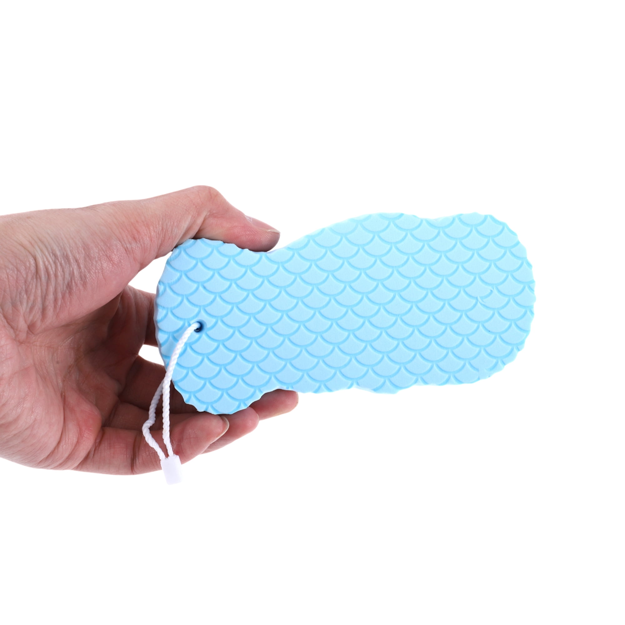 Unique Bargains Sponge Brush Body Scrubber for Bathroom 5.51"x2.55"x0.98" 1 Pc Blue