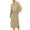 Khaki1, variant on KyCheLot Mens Bath Robes Vintage Color Block Loose Long Sleeve with Belt over Knee Length Pajamas
