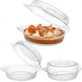 thumbnail image 7 of 20Pcs Disposable Plastic Pie Containers,Dessert Takeout Boxes with Hinged Locking Lids,8oz Round Cake Carrier,Individual Pot Pie Pans,Clamshell Salad Tray,for Pizza Flan Food Storage, 7 of 7