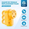 thumbnail image 3 of Enchufe RV Kohree, conector RV hembra de 50 amperios, 125/250 V, NEMA 14-50R, 3 of 7