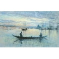 thumbnail image 2 of Whistler, James McNeill 32x21 Black Ornate Wood Framed with Double Matting Museum Art Print Titled - The Guidecca Note In Flesh Color, 2 of 4