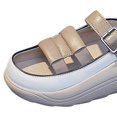 thumbnail image 3 of pitrice Sandales à Enfiler pour Femmes, Imperméables, Souples, Plates, Sandales de Sol, Chaussures 36 Kaki, 3 of 9