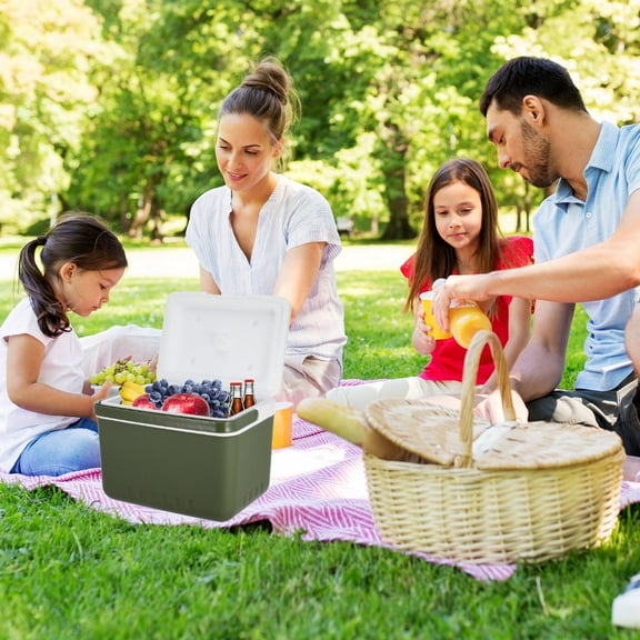 Portable Ice Retention Cooler Hard Cooler Mini Insulated Hard Cooler Lunch Box Small Cooler with Handle for Camping Picnic Beach and Car Trips (6L)