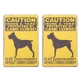 thumbnail image 1 of 2 letreros de advertencia para perros, letreros decorativos vintage, letreros de metal pintados para césped, 1 of 7