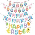 thumbnail image 2 of Easter Banner Set Hanging: Letter Bunting Banner Holiday Banner Party Decoration, 2 of 3