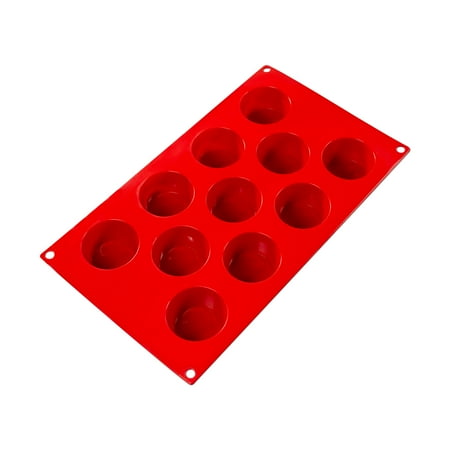 

Fat Daddio s SMF-022 Non-Stick Red Silicone Bakeware 11-Cavity Muffin (1.7 oz)
