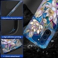 thumbnail image 5 of Case for Samsung Galaxy S23, Stained Glass Lotus Flowers Gold Purple Phone Case Military-Grade Drop Protection Cover for Women Girl - Glossy, 5 of 7