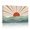 B, variant on XaaKee Retro Horizon Canvas Wall Art Flat Vector Sunburst Rolling Hills Sunset Landscape Art Prints Inner Framed 18*12Inch