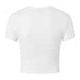 thumbnail image 6 of Gubotare T Shirts for Women Women Casual Basic T Shirts Top Y2k Crop Tops Trendy Tight Tshirts Tee Slim Fit Clothes (White,Size M), 6 of 9