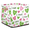 Multicolor 1, variant on CURLYOOT Rabbits Pink Flower Cube Storage Bin, 13 x 13 x 13 Storage Cube Bins for Organizing, Fabric Foldable Closet Baskets with Handles for Closet, Shelves, Clothes