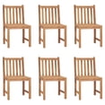 thumbnail image 2 of vidaXL 1/2/4/6/8x Solid Wood Teak Patio Chairs with Cushions Multi Colors, 2 of 12