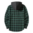 thumbnail image 5 of Boys Girls Flannel Shirt Classic Plaid Hoodie Shacket Long Sleeve Button Down Jacket Uniform Checked Coat 2026 Hooded Outwear, 5 of 6