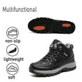 thumbnail image 3 of Mens Hiking Snow Boots Padded Warm Cotton Shoes Non-slip Lightweight Sneakers Waterproof Fur Lined Bare Boots Black 8 UK, 3 of 7