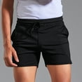 thumbnail image 4 of Mens Athletic Shorts Qiggri Men Solid Fashion Pockets Sports Elastic Mid-Waist Lace-Up Middle Waist Shorts, 4 of 7