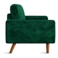 thumbnail image 4 of 70" Luxury Velvet Couch, Neche 3 Seater Modern Upholstered Loveseat Sofa in a Box, Office Home Living Room Furniture, 2 Pillows,Green, 4 of 8