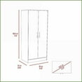 thumbnail image 6 of Armoires & Wardrobes | Rio Double Door Armoire with Hanging Rod, 71” High | White | Particle Board, 6 of 14