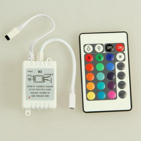 Milliongadgets(TM) RGB Control Box IR Remote Control 24Key for LED Light Strip