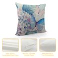thumbnail image 4 of Chilfamy   Blue Hydrangea Pillow Covers Spring Summer Floral Throw Pillows Cover Flowers and Butterflies Pillowcase for Couch Sofa Living Room Patio White, 4 of 5