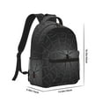 thumbnail image 2 of Rateoe Black Spider On Web Pattern Durable Student Backpack Laptop Bag- Ergonomic Design, Waterproof Twill Fabric - Ideal for School, Travel, and Outdoor Activities, 2 of 6