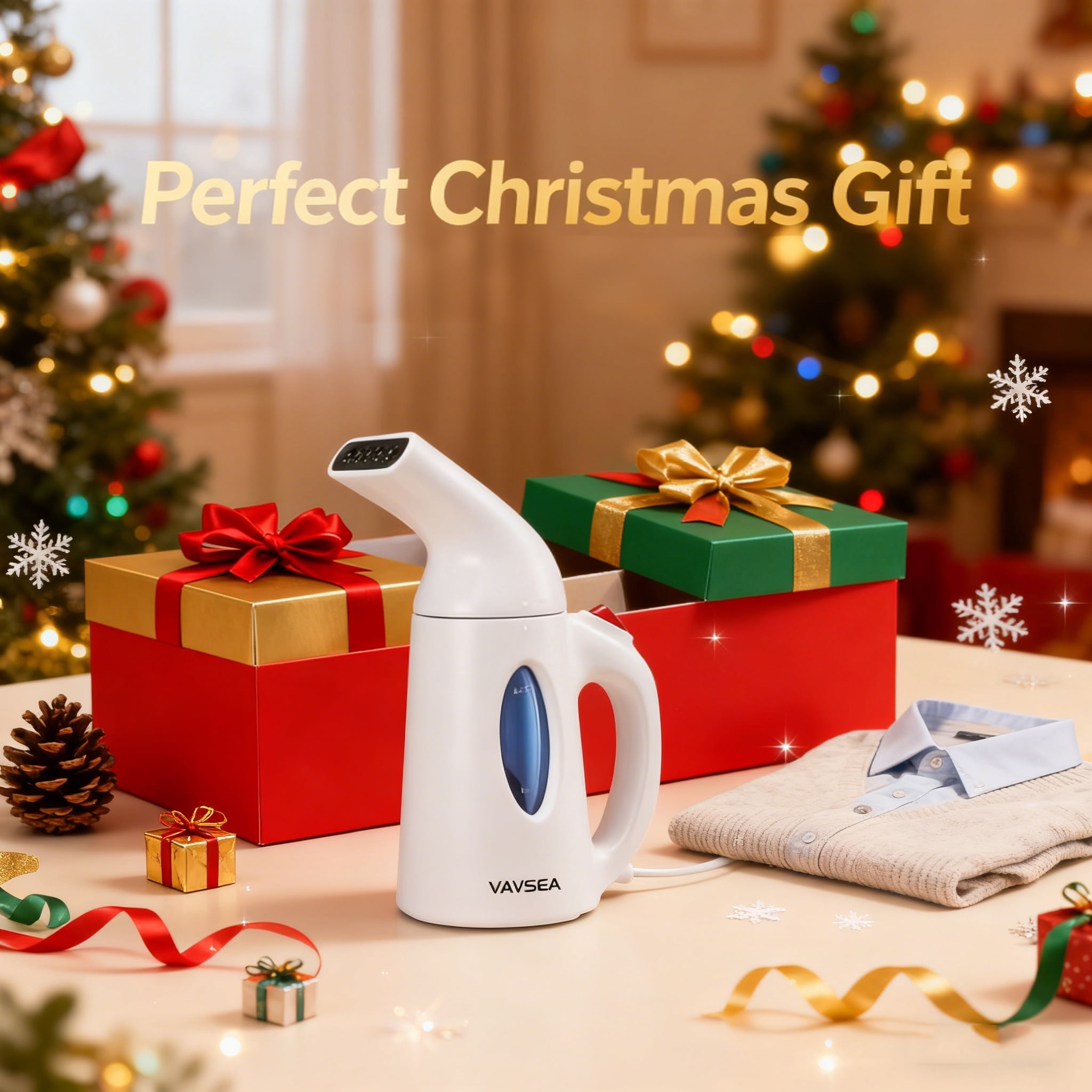 VAVSEA Clothes Steamer, Portable Garment Steamer, Auto Shut-off Function, Steam Iron, White