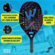 thumbnail image 2 of Raqueta de tenis Camewin Professional 3k Fibra de Carbono Playa, 2 of 4