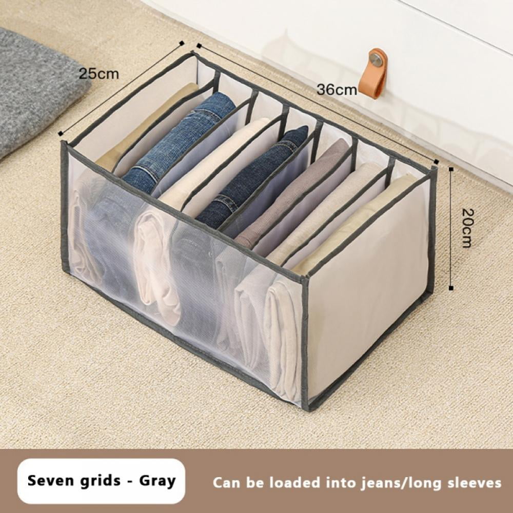 Wardrobe Clothes Organizer for Jeans, Jeans Compartment Storage, Mesh