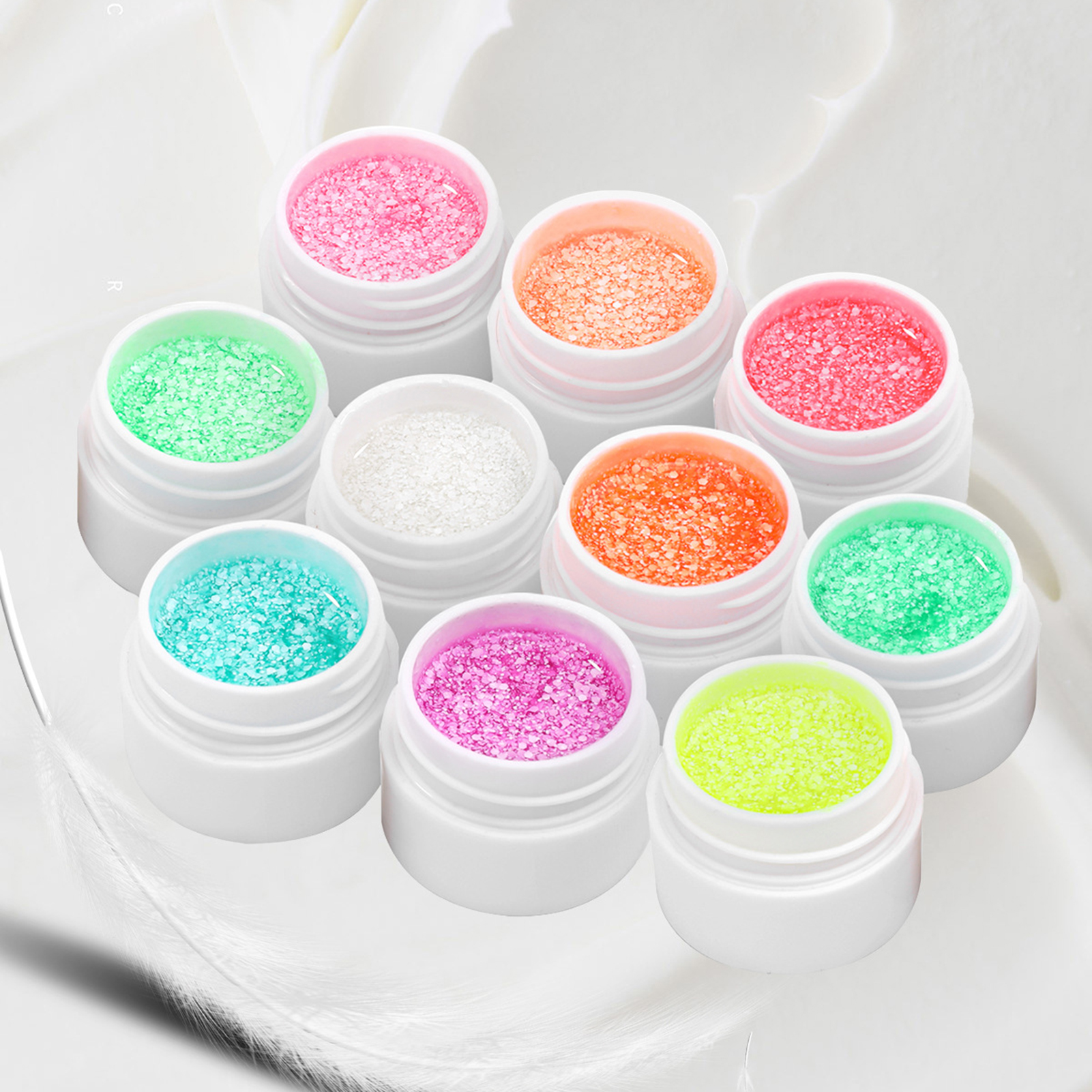 Fairnull 5ml Nail Art Polish Sparkling Vivid Color Shiny Visual Effect