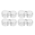 thumbnail image 1 of Topes Para Manijas De Puertas Y Ventanas, Juego De 4, Transparentes, Anillas De 16,5 Y 23 Mm, De Silicona Flexible Y Estirable. ER, 1 of 5