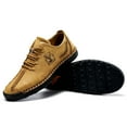 thumbnail image 4 of Flyland Men's Casual Dress Shoes Handmade Leather Fashion Sneakers Lightweight Male Flats, 4 of 7