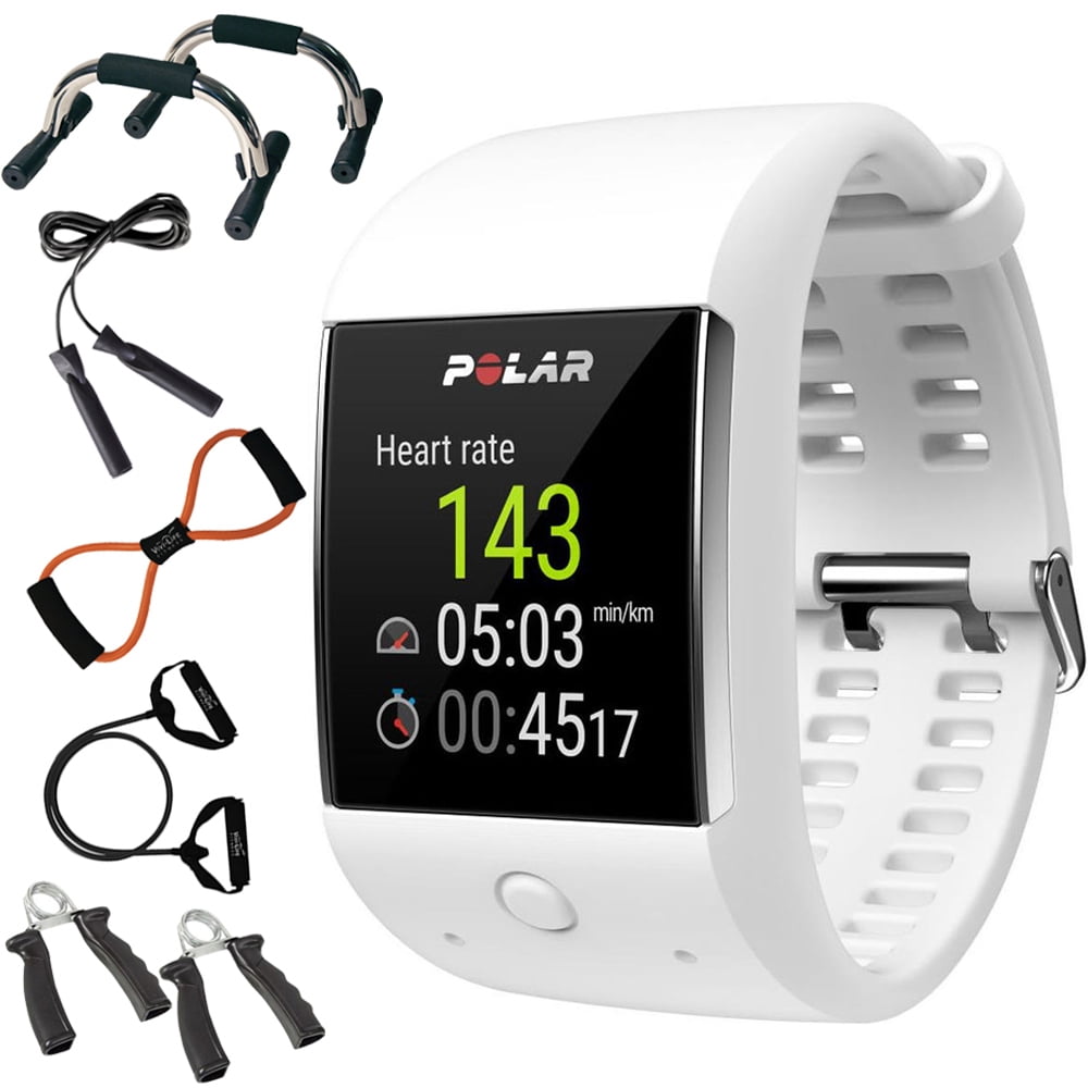 Polar M600 Sports GPS Smart Watch White - 90063089 + 7-in-1 Fitness Kit - Walmart.com - Walmart.com