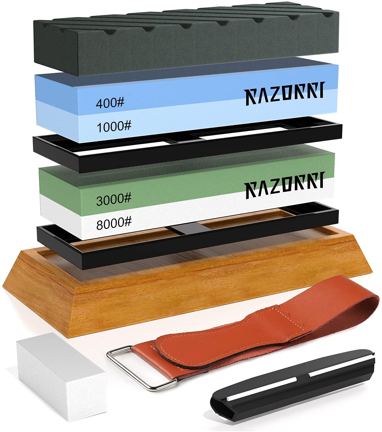Razorri Knife Sharpening Stone Kit DoubleSided 400/1000 and 3000/