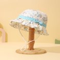 thumbnail image 1 of OUSITAID 1pc Baby Girls‘ Strawberry Pattern Sun Protection Fisherman Hat With Bow Decoration, 1 of 6