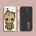 thumbnail image 2 of Case For VIVO IQOO 5 7 8 9 10 11 Pro 5G Z6 Z7 NEO3 5 5S 6 7 Colour Simple Liquid Silicone Case Cartoon Marvel Baby Groot, 2 of 5