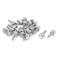 thumbnail image 2 of Computer PC Case Stainless Steel Flat Head Knurled Thumb Screw M4 x 14mm 20pcs, 2 of 5