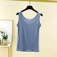 thumbnail image 4 of JGGSPWM Women's Tank Tops Summer Crewneck Sleeveless Casual Racerback Shirts Loose Comfy Solid Color Basic Tees Top Blue M, 4 of 7